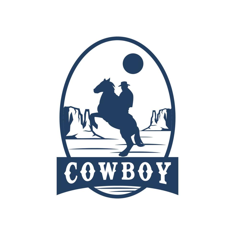 cowboy figure silhouette in horse lassoing  Vector
