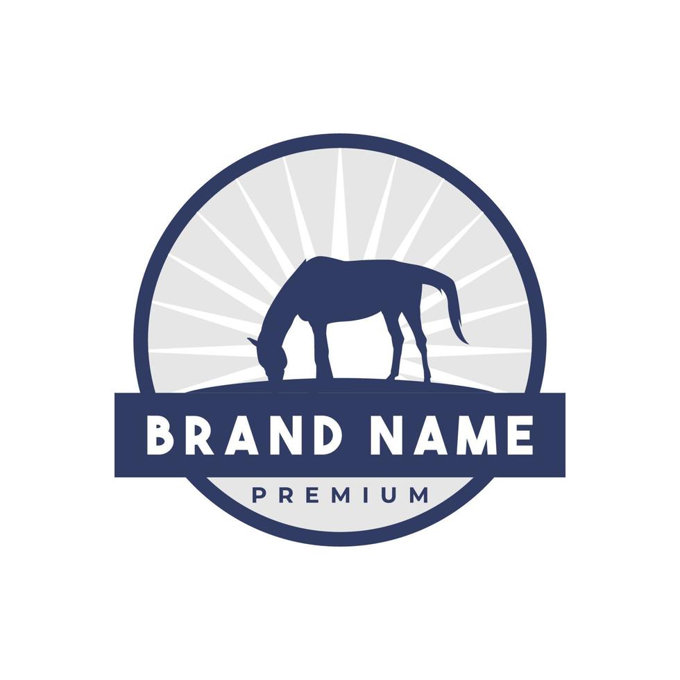 Cattle Farm Logo Design Template flat Vector