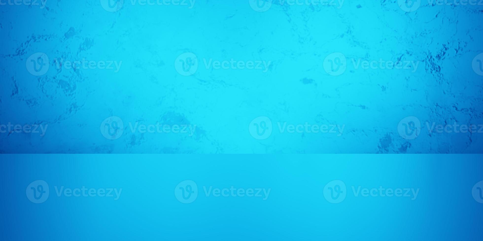 3d rendering of empty blue abstract concrete background. Scene for advertising, showroom, technology, banner, food, cosmetic, business, sport, metaverse, interior. Illustration. Product display photo