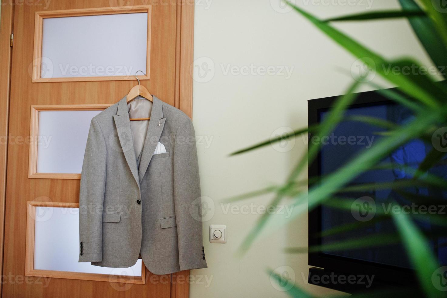 Wedding suit of the groom. His amazing day. photo