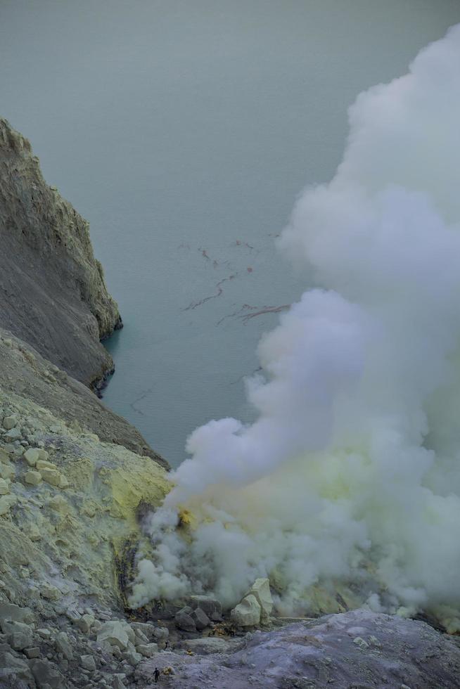 Kawah Ijen Volcano in East Java , Indonesia photo