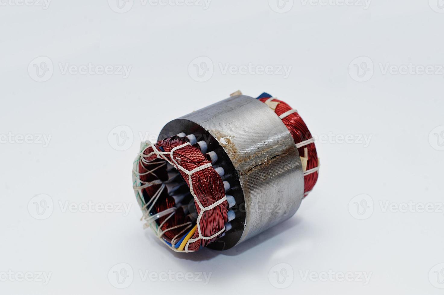 Spare part motor for water pump isolated on white. photo