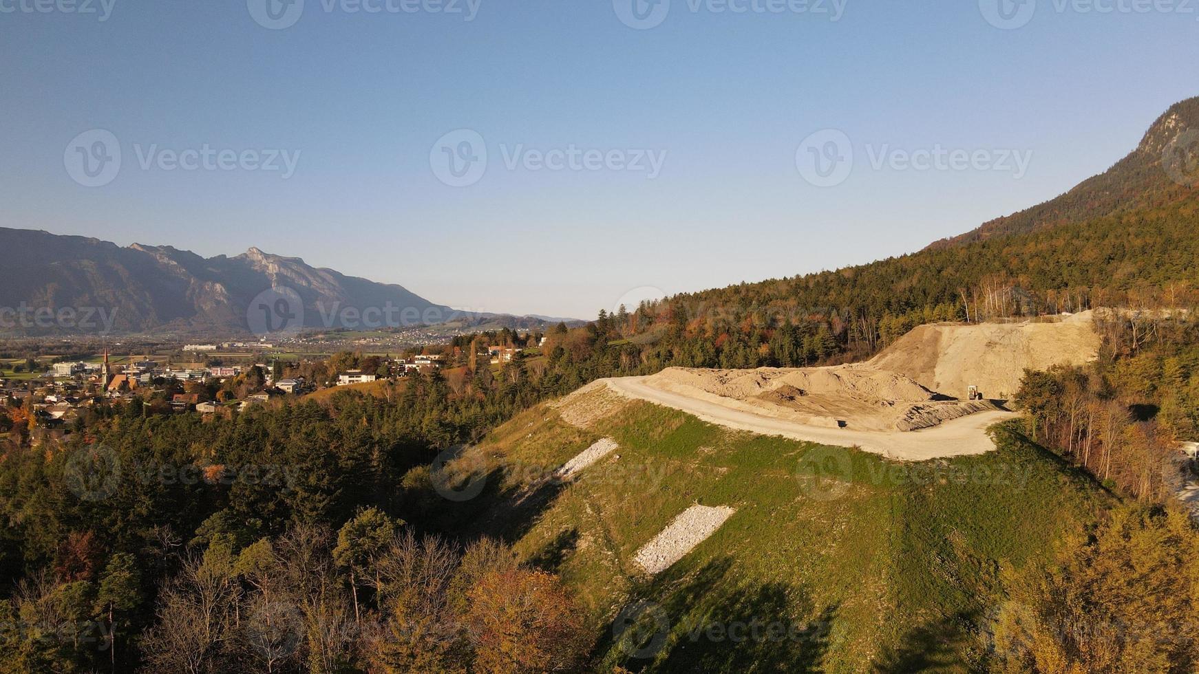 Landscape Liechtenstein with Landfill photo