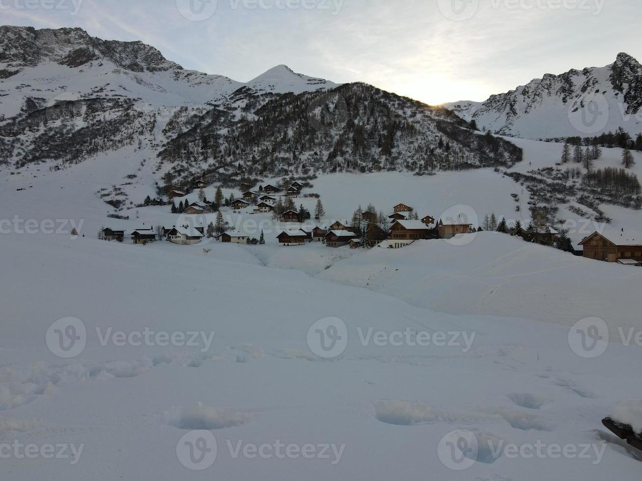 invierno en malbun, liechtenstein foto