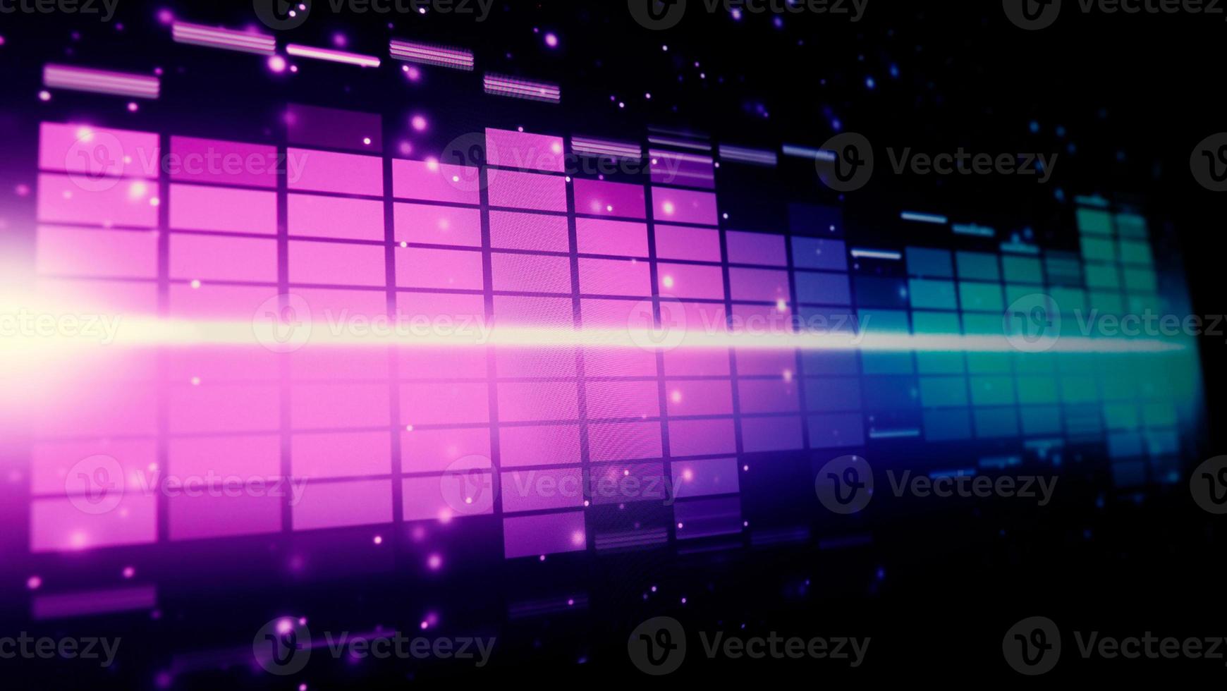 Sound equalizer. Wave pattern of music sounds element on monitor screen. photo