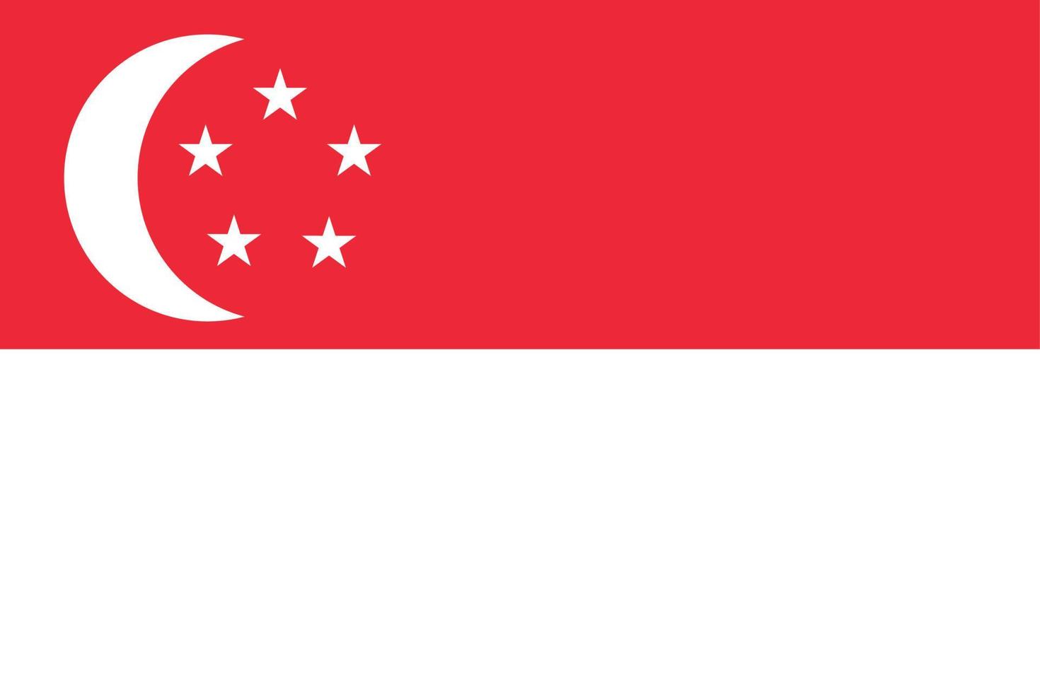 Singapore vector hand drawn flag, Singapore Dollar