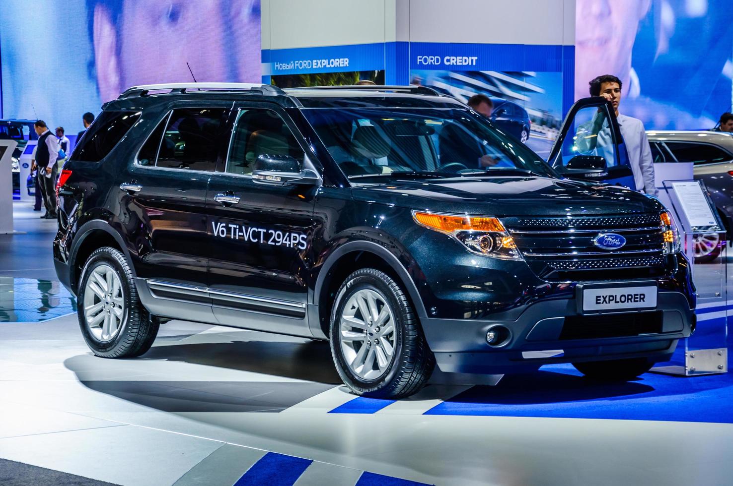 MOSCOW, RUSSIA - AUG 2012 FORD EXPLORER 5TH GENERATION presented as world premiere at the 16th MIAS Moscow International Automobile Salon on August 30, 2012 in Moscow, Russia photo