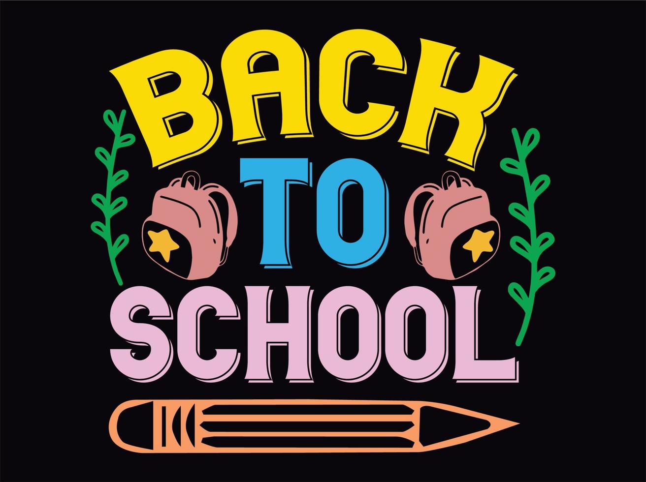 Back to school t-shirt design file vector