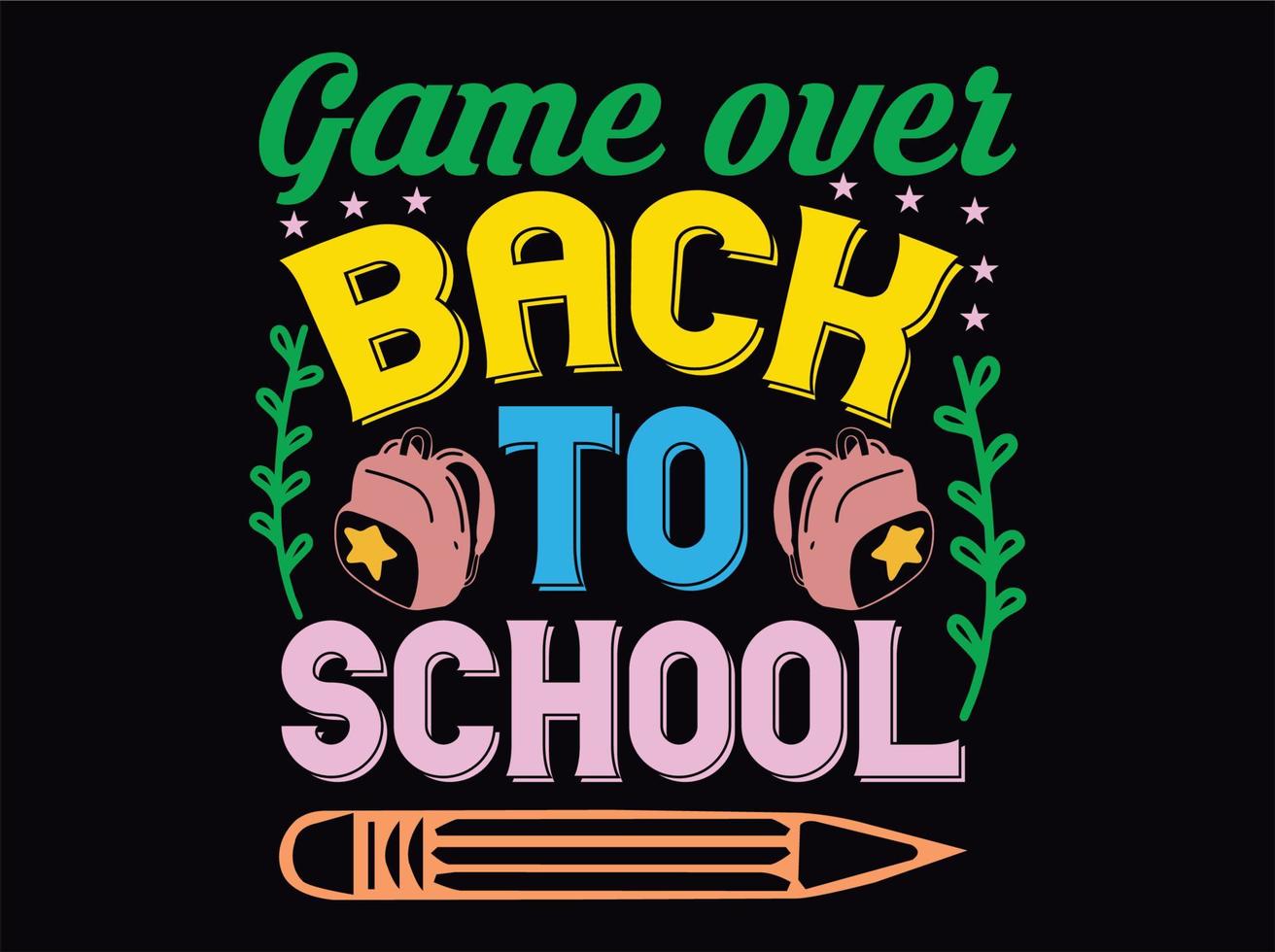 Back to school t-shirt design file vector