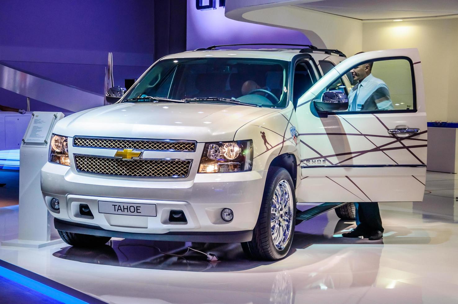 MOSCOW, RUSSIA - AUG 2012 CHEVROLET TAHOE GMT900 presented as world premiere at the 16th MIAS Moscow International Automobile Salon on August 30, 2012 in Moscow, Russia photo