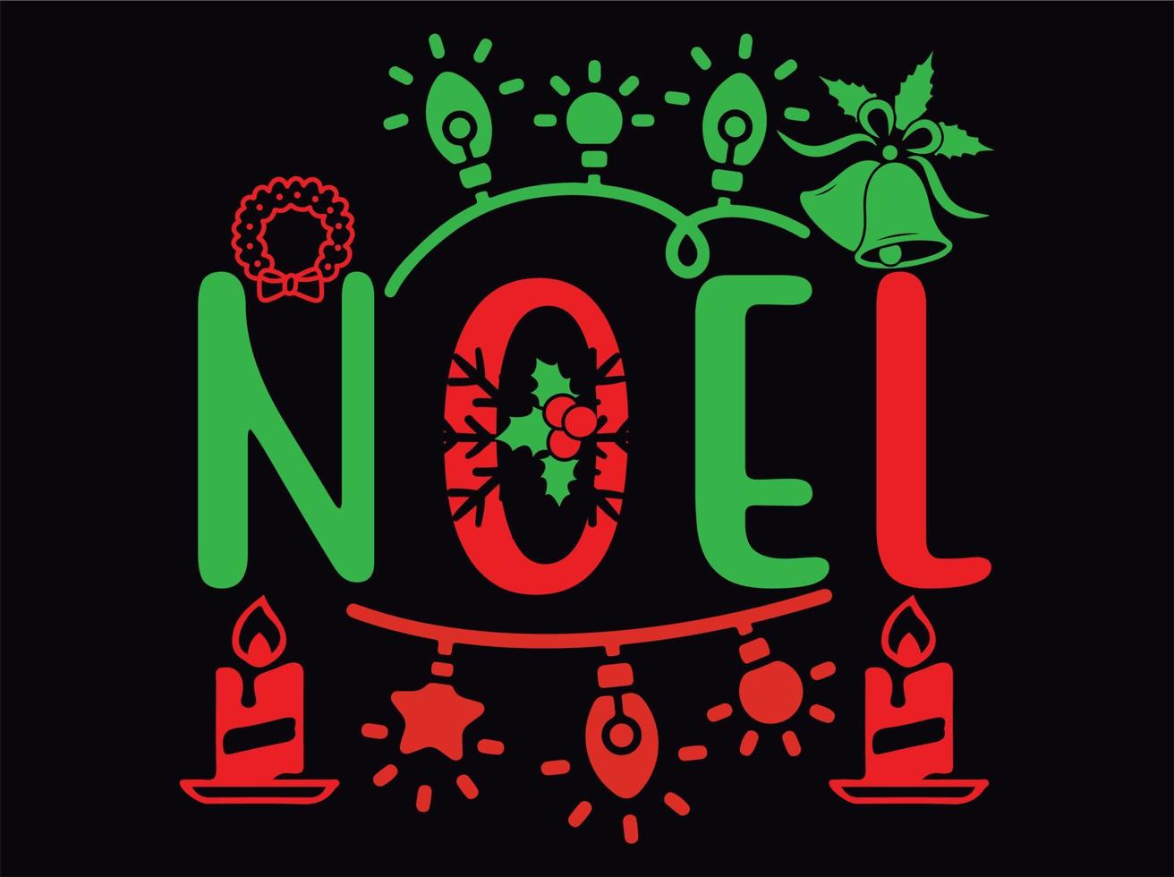 archivo vectorial de diseño de camiseta de navidad vector