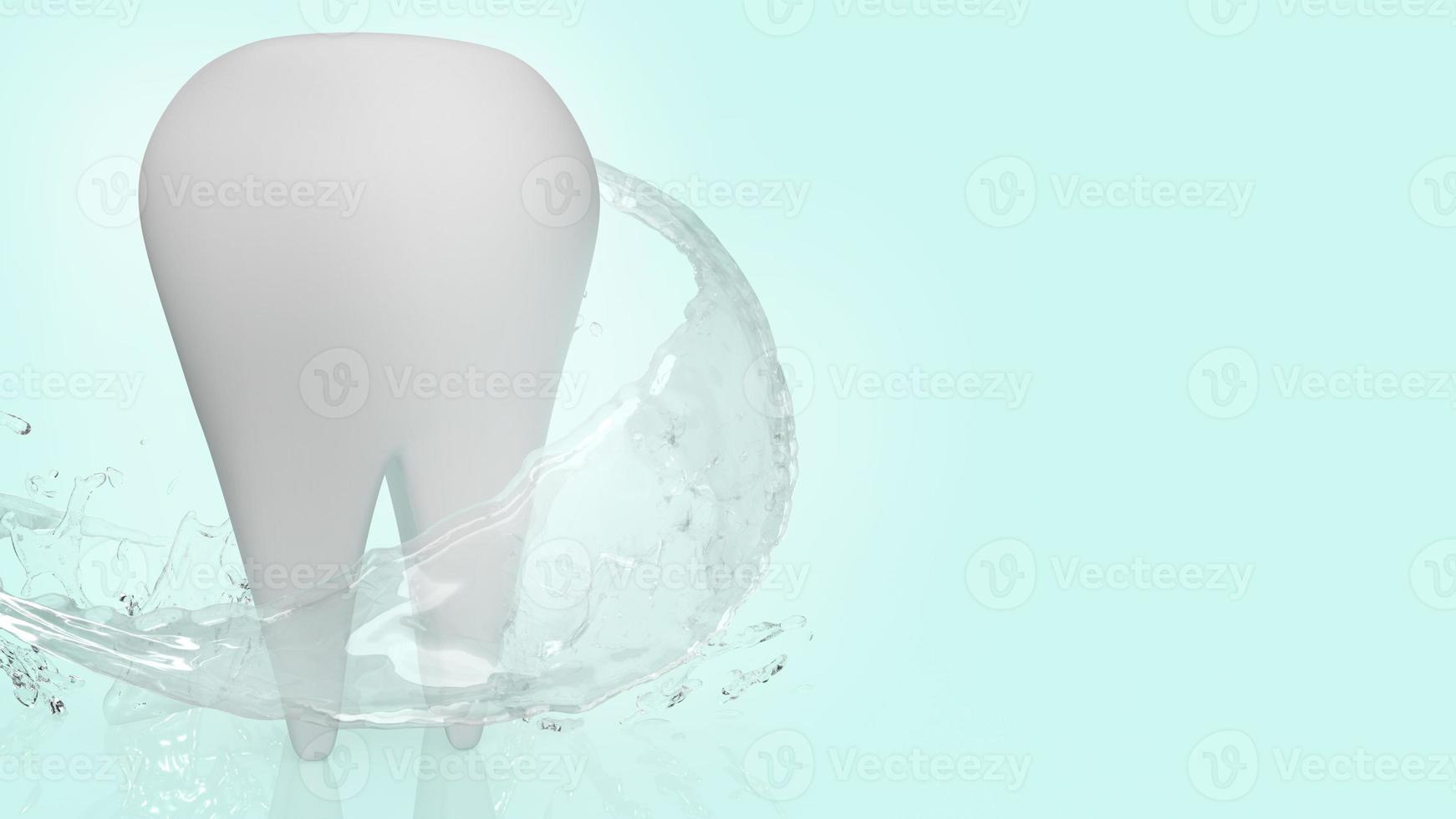 white teeth 3d rendering for dental content. photo