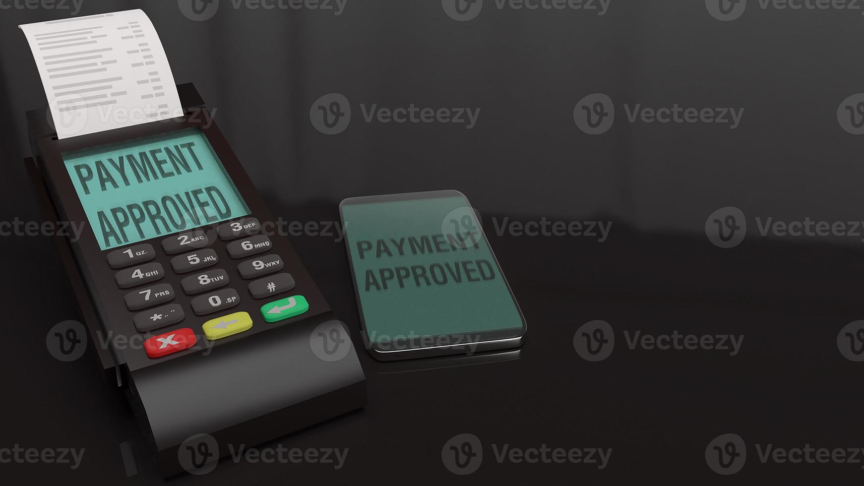 Credit Card Terminals 3d rendering image. photo