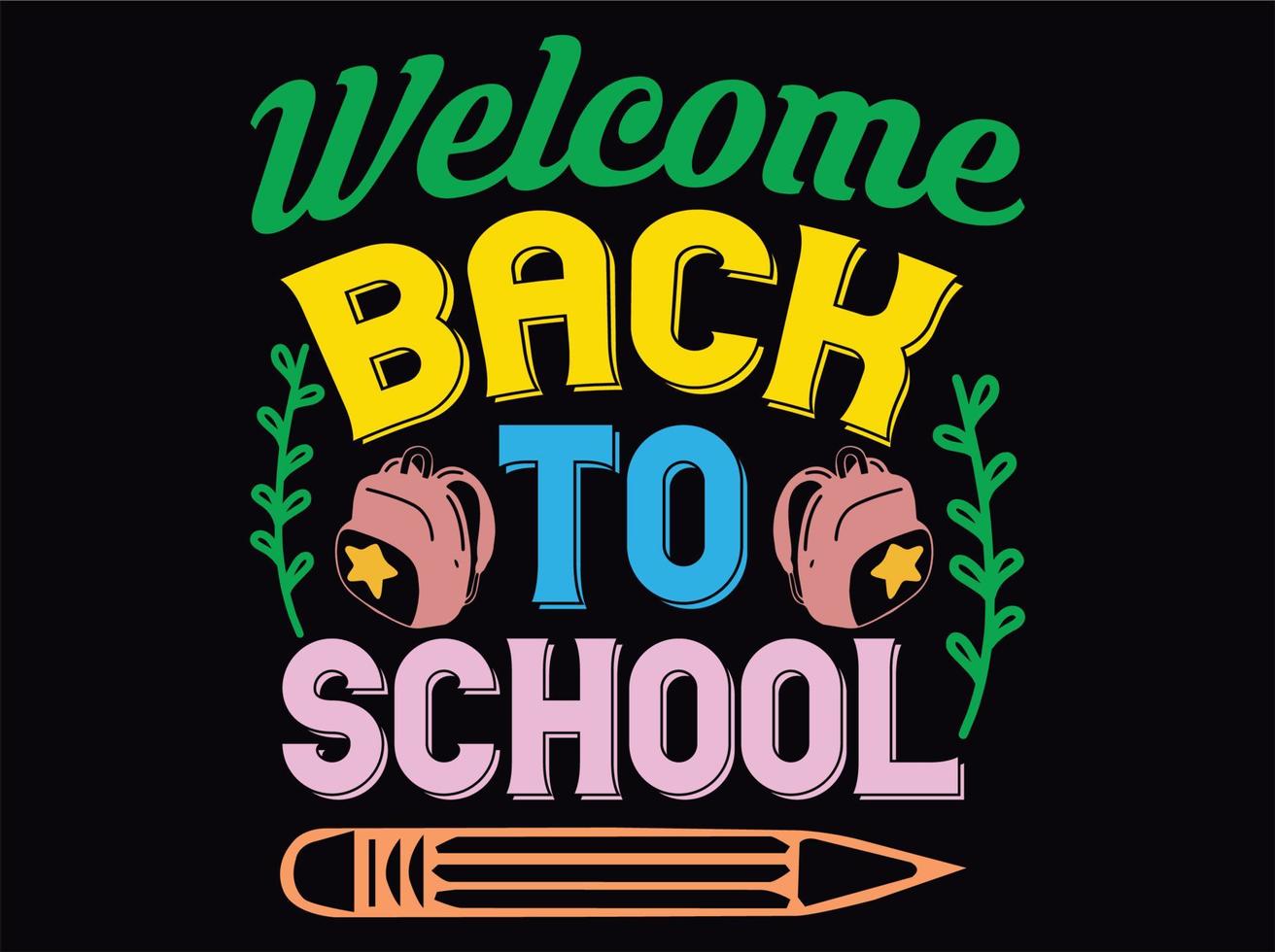 Back to school t-shirt design file vector