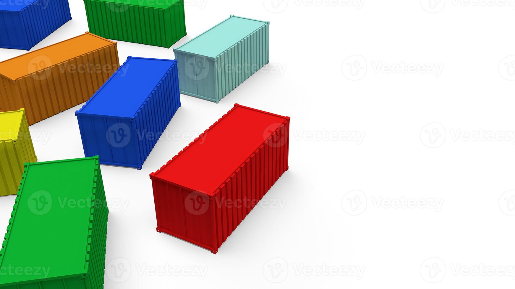 CONTAINER on white background for shipping concept 3d rendering. photo