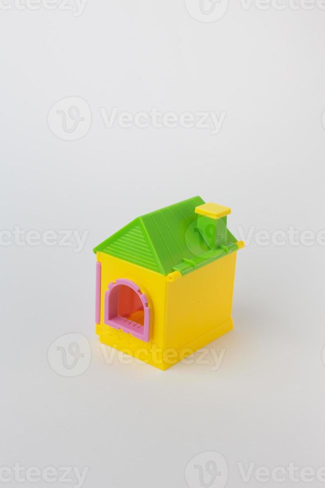 The Home toy on white background close up image. photo