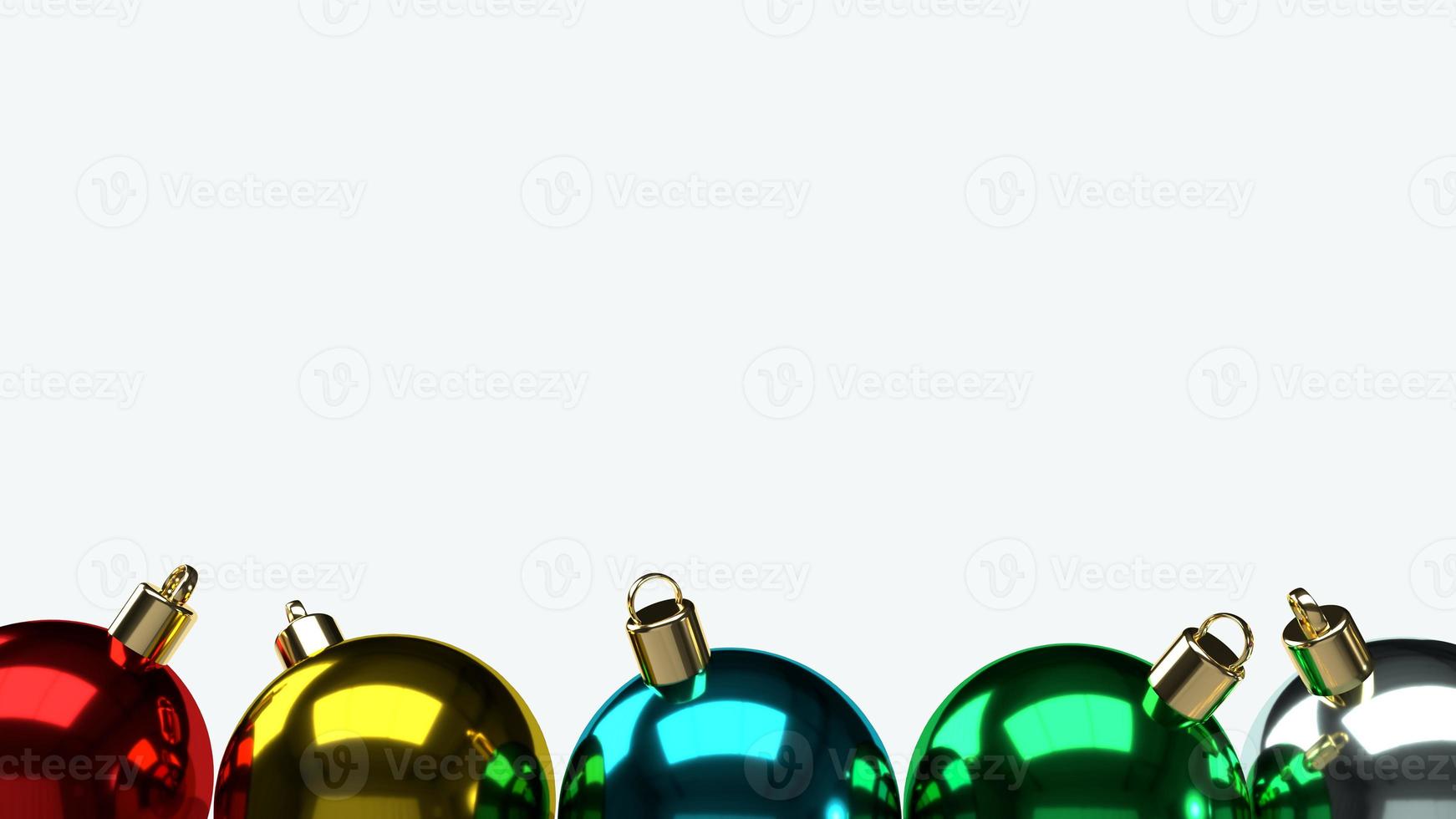 The Christmas ball 3d rendering for holiday content. photo