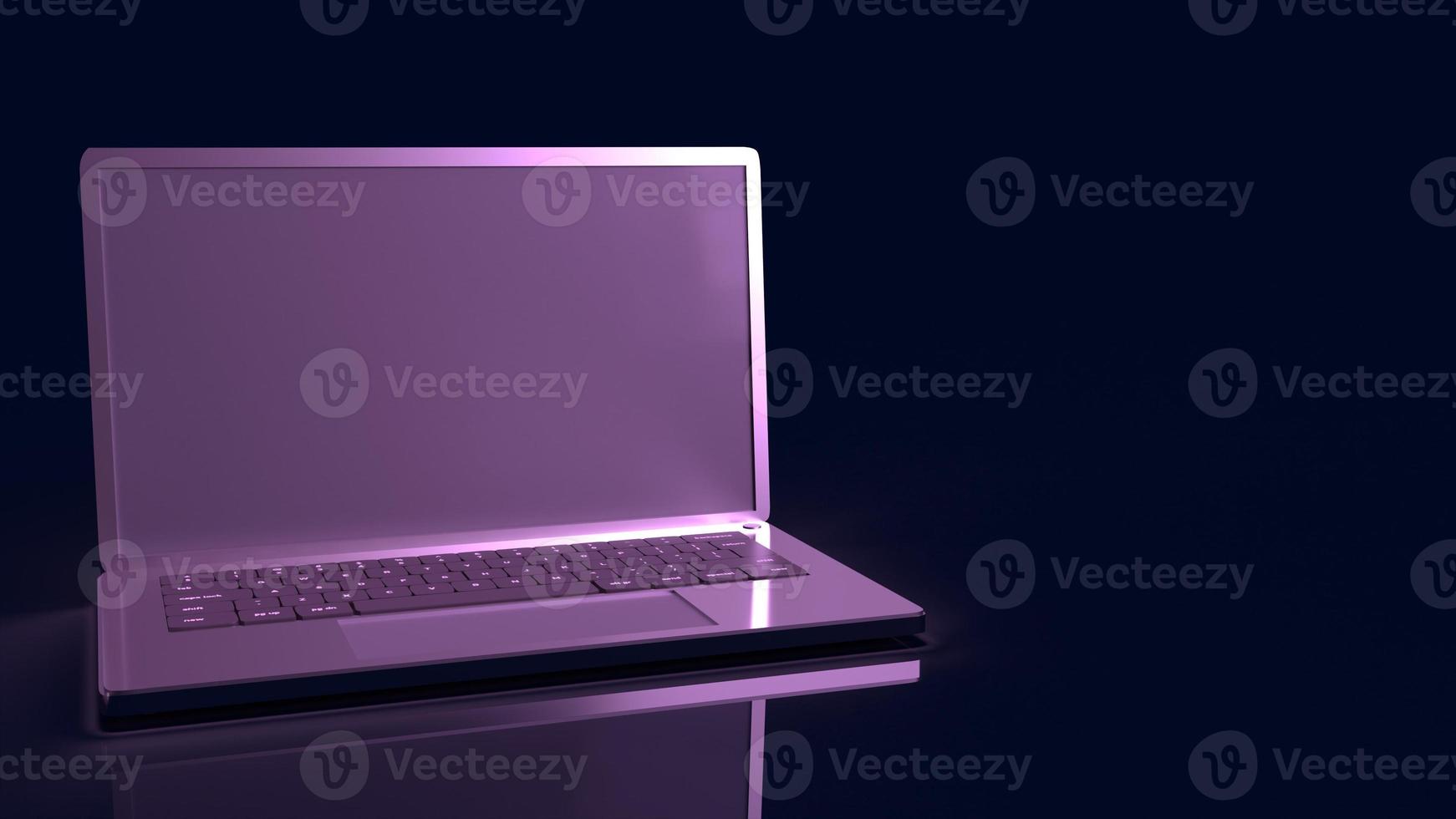 notebook and digital number for technology content 3d rendering photo
