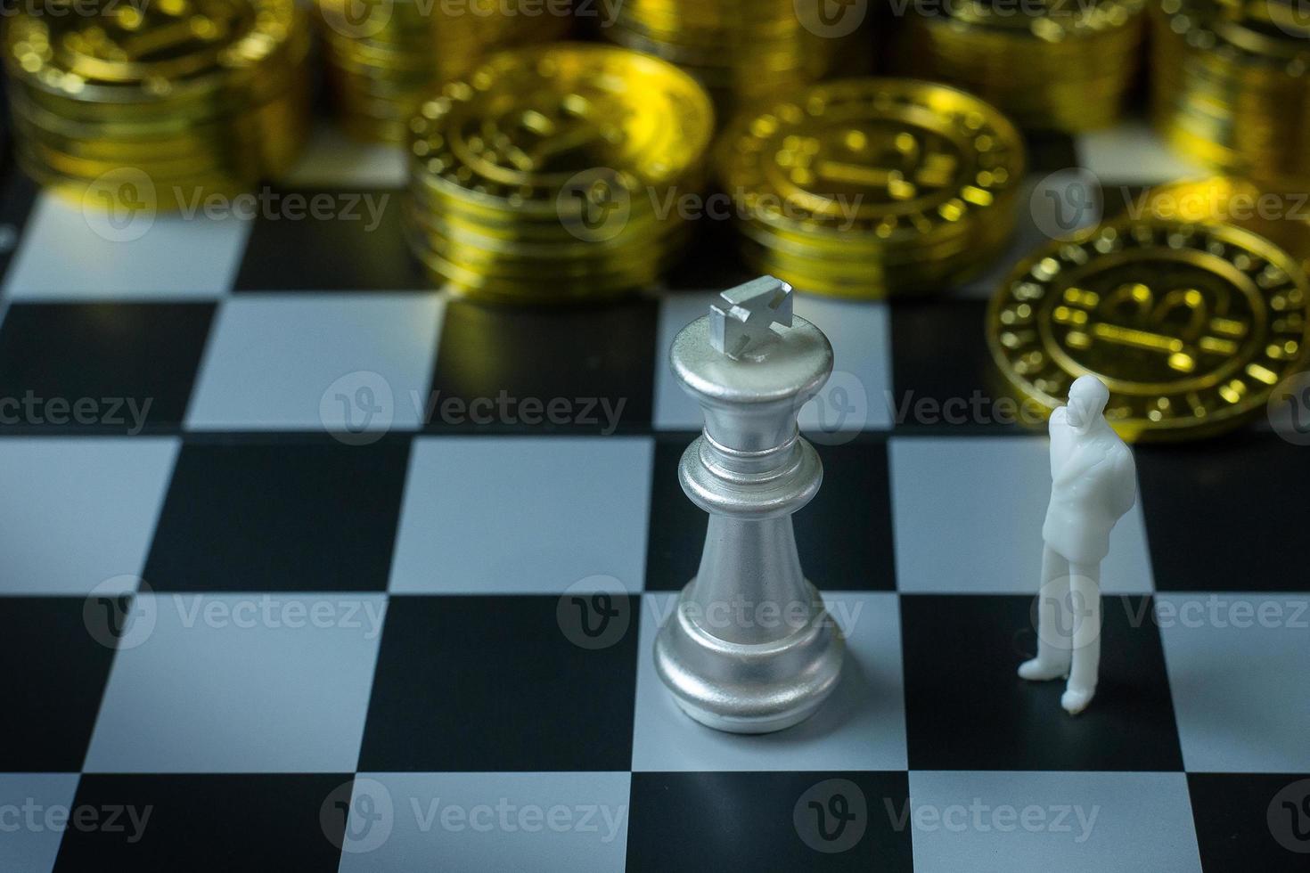 abstract Chess game  board close up image. photo