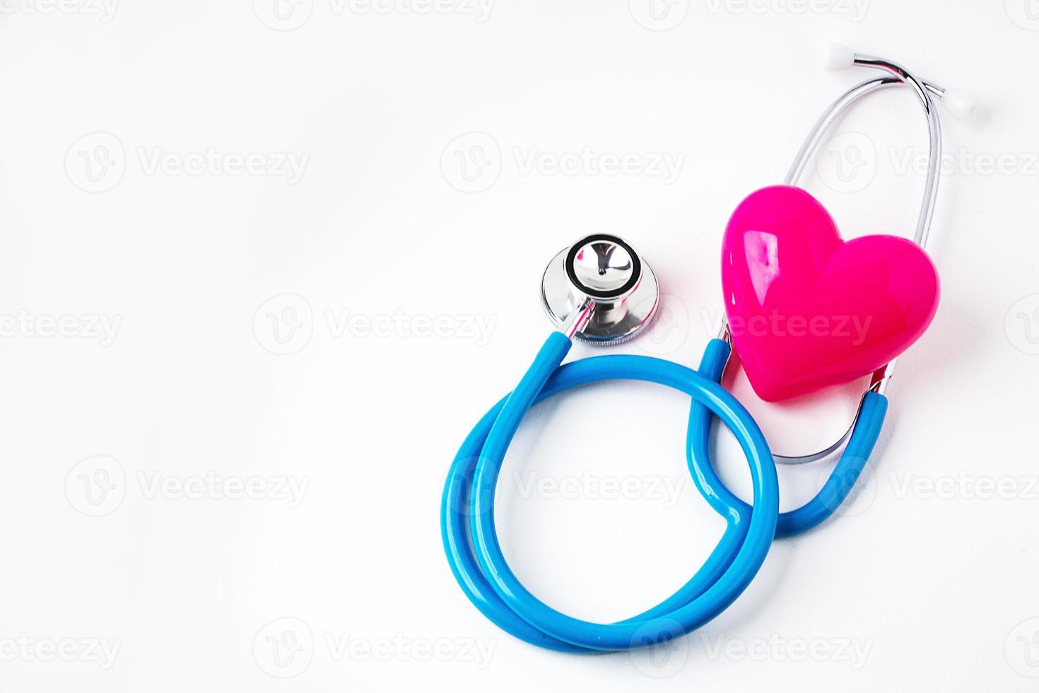 The Heart and stethoscope  background close up image. photo