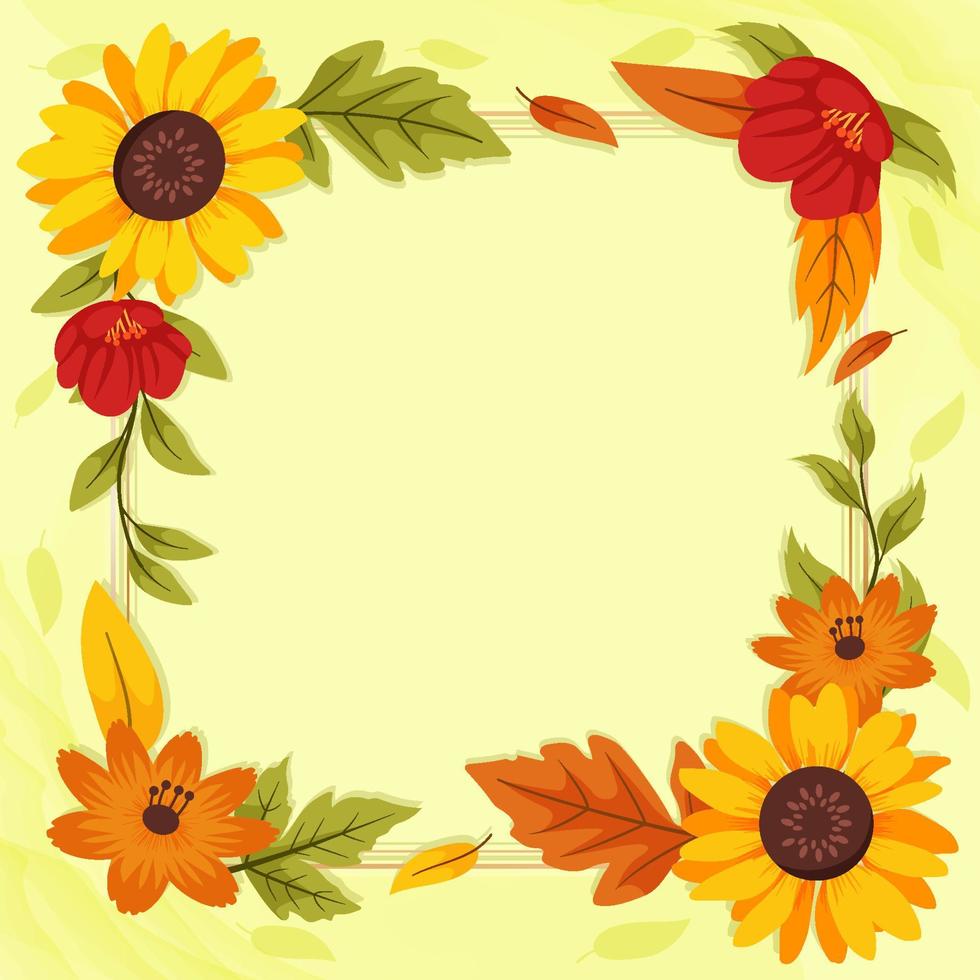 fondo de borde floral vector