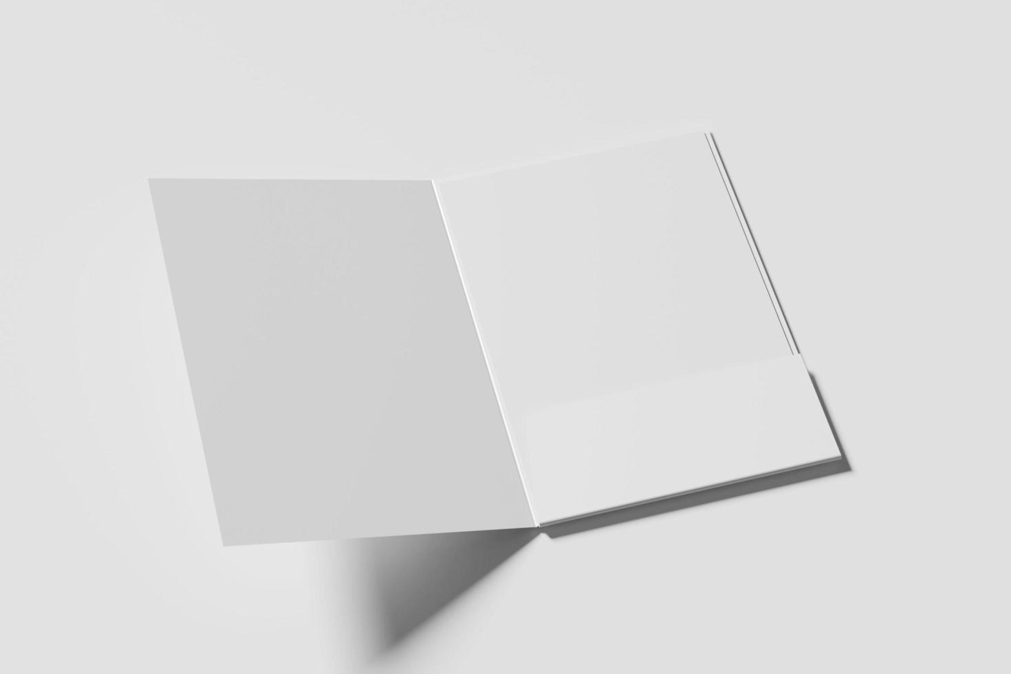 blank Presentation folder with a4 paper mockup photo