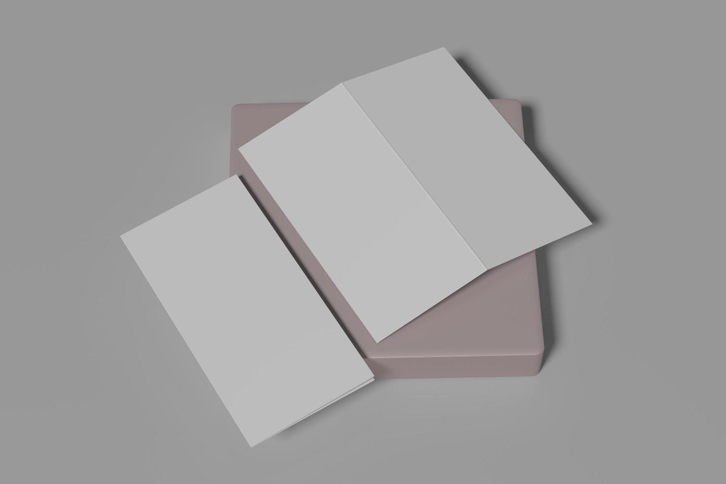 blank Bifold dl flyer mockup photo