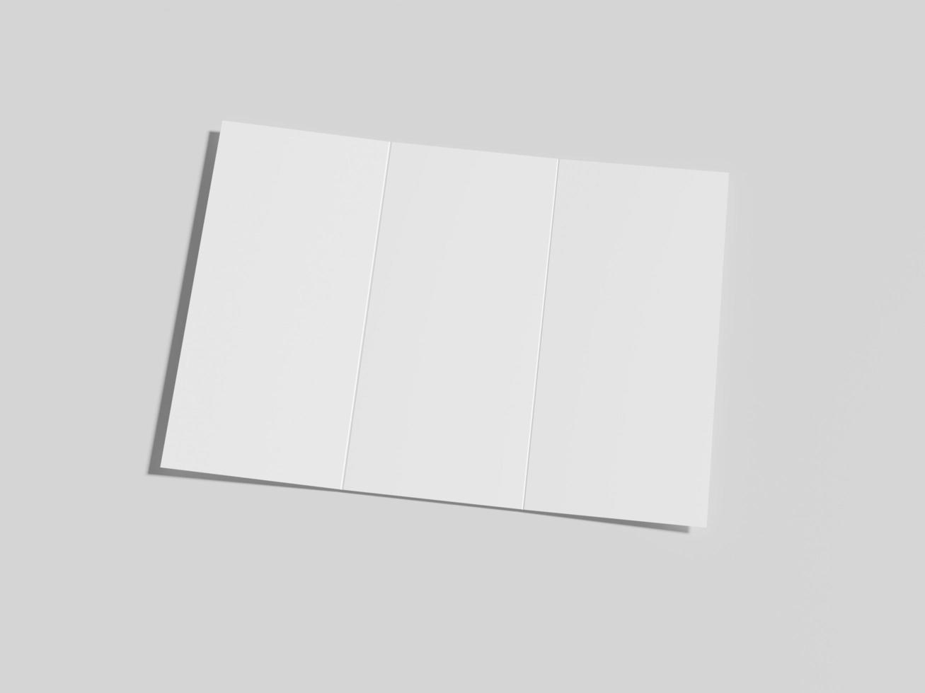 blank A4 trifold brochure mockup photo