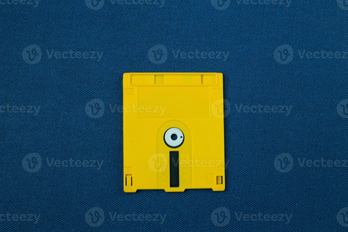 diskette for disk system vintage technology image top view. photo