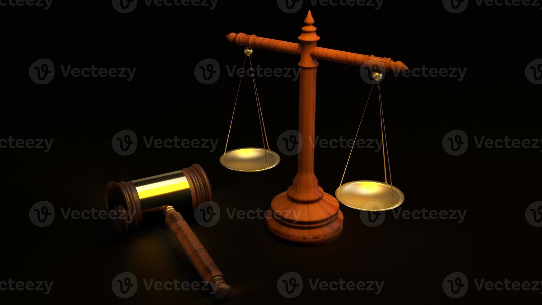 libra law wood hammer 3d rendering for law content. photo