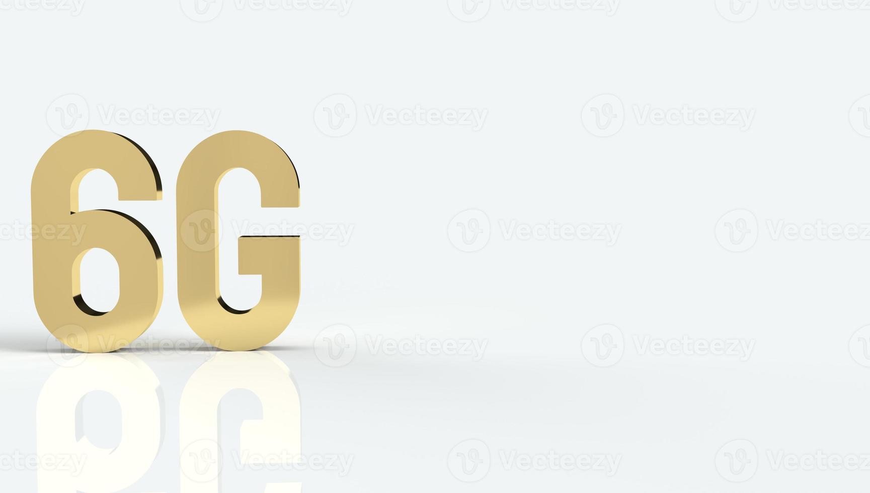 6g gold colour 3d rendering on white back ground photo