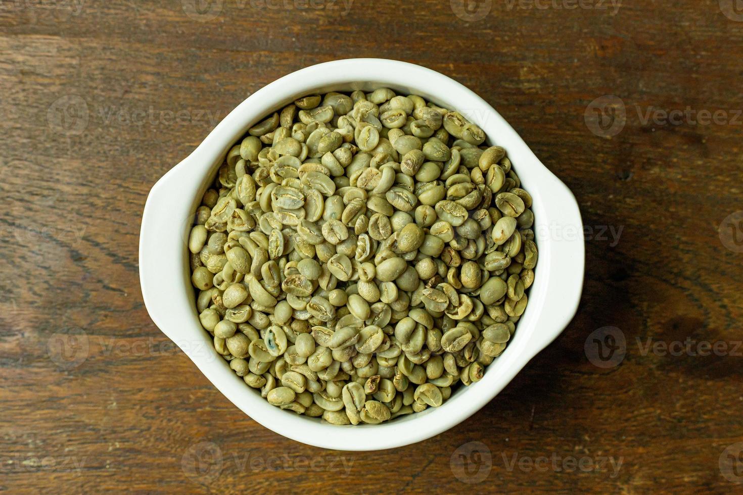 green coffee raw close up image for food content. photo