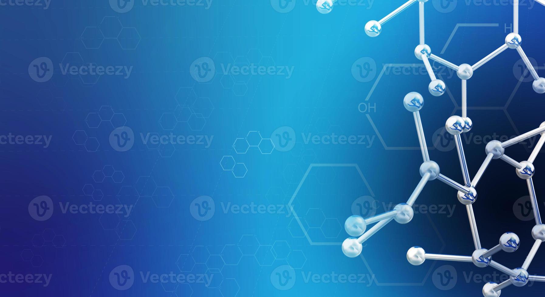 molecule 3d rendering for  science  content. photo