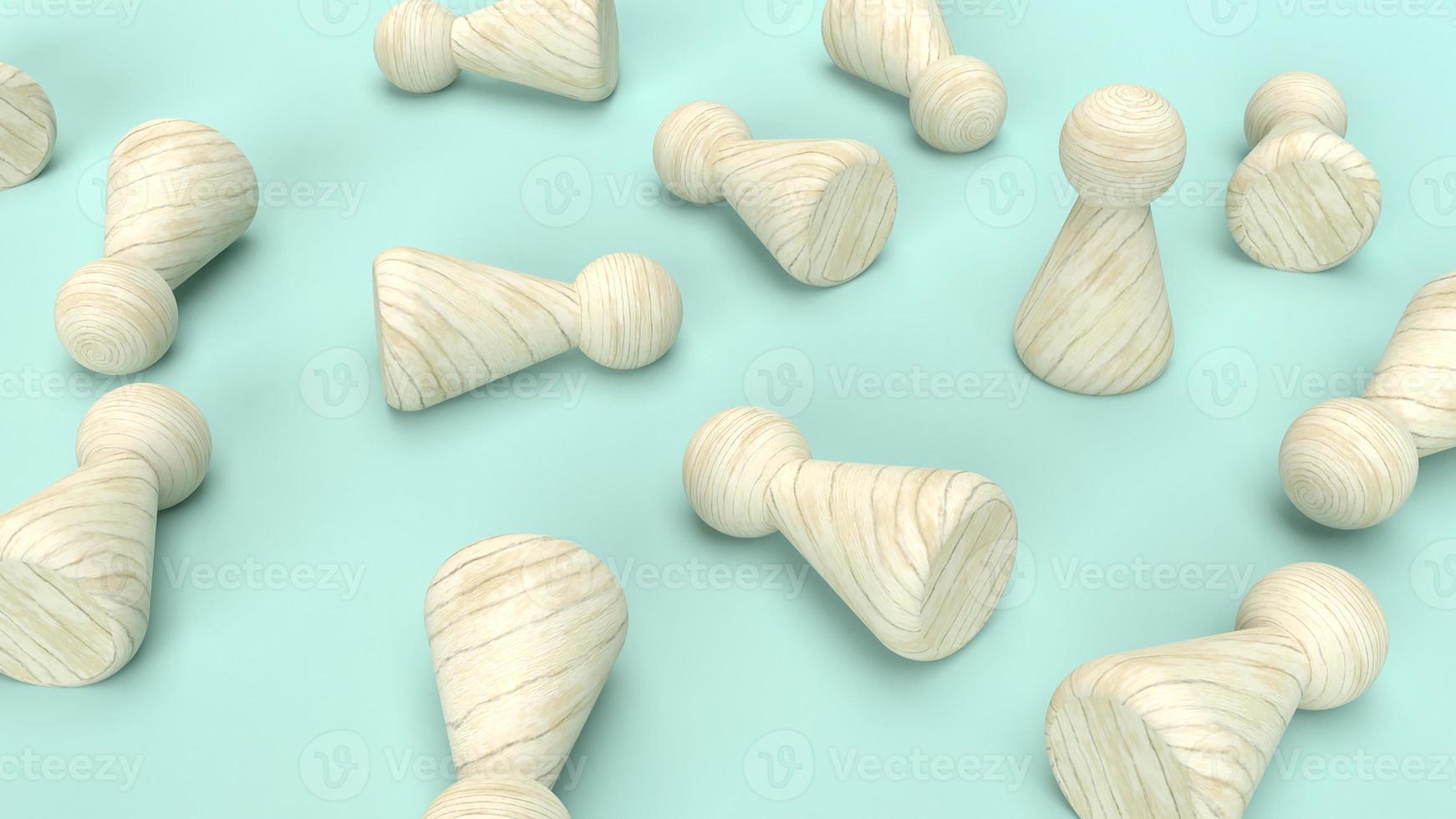 wood toy  3d rendering for business concept. photo