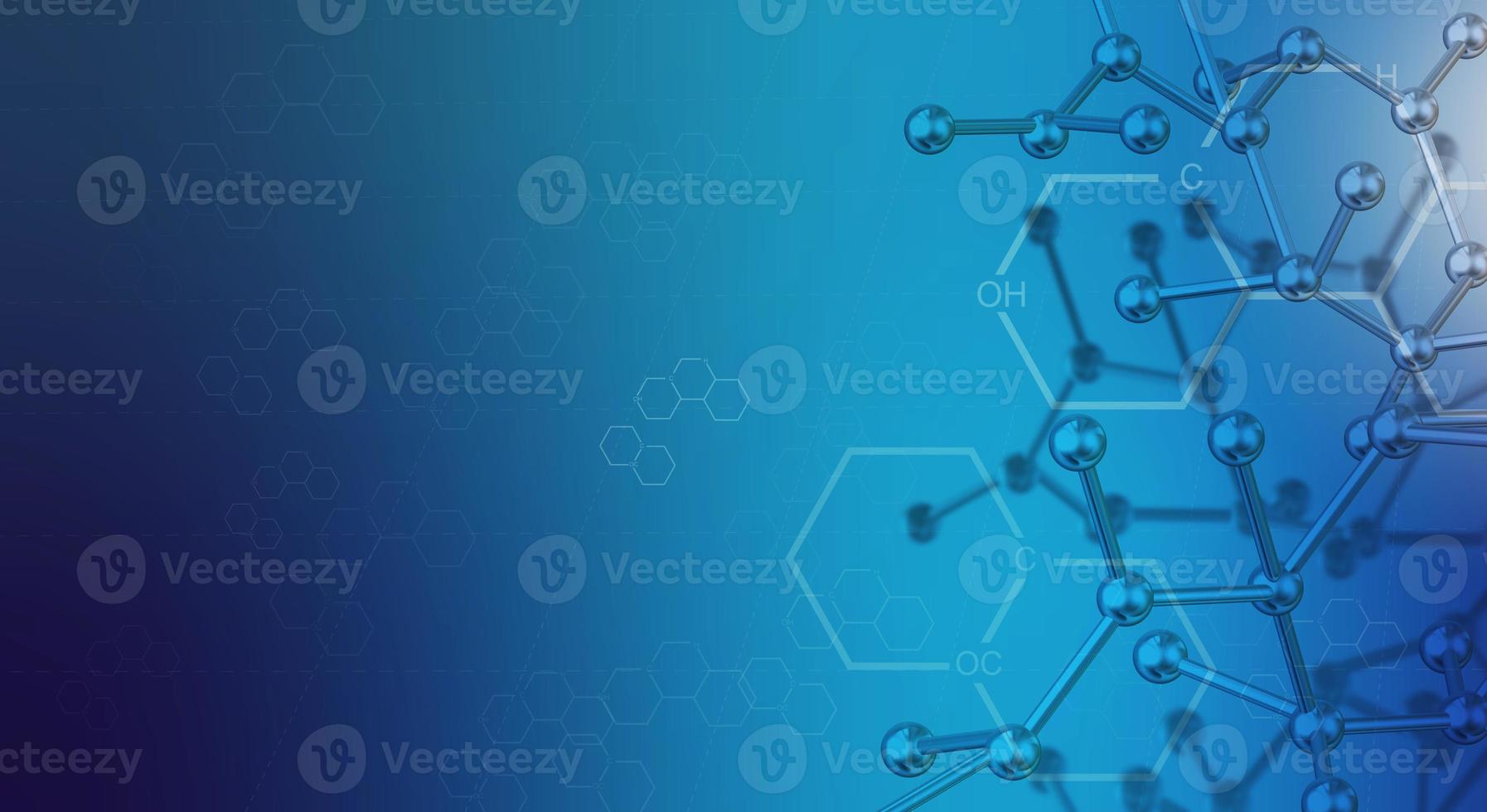 molecule 3d rendering for  science  content. photo