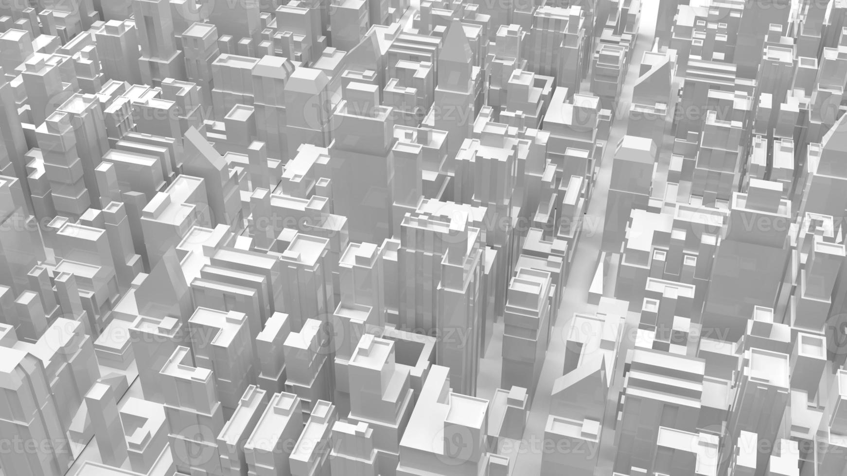 white 3d rendering  city building for property business content. photo