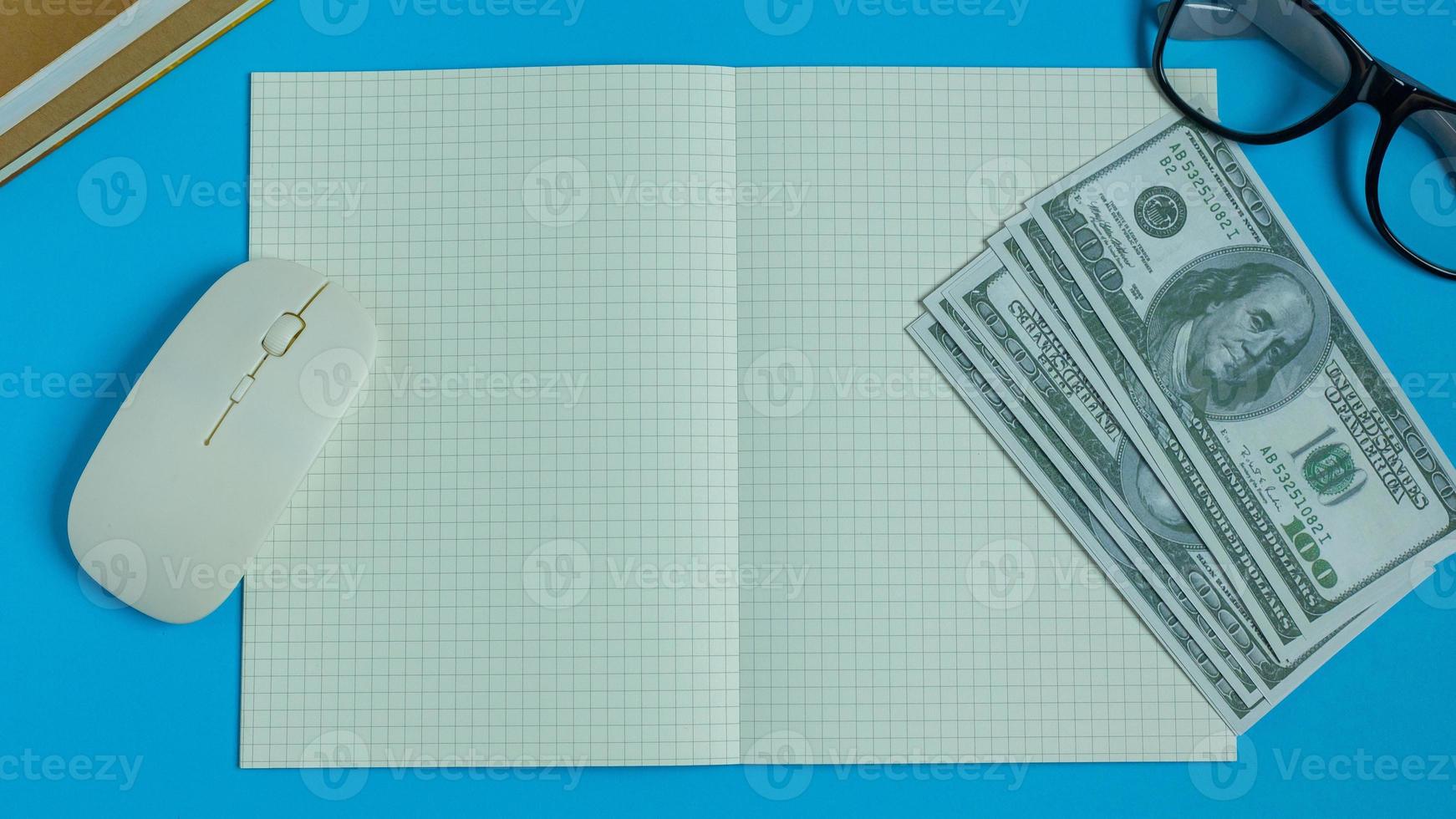 Flat Lay business top view space idea image photo
