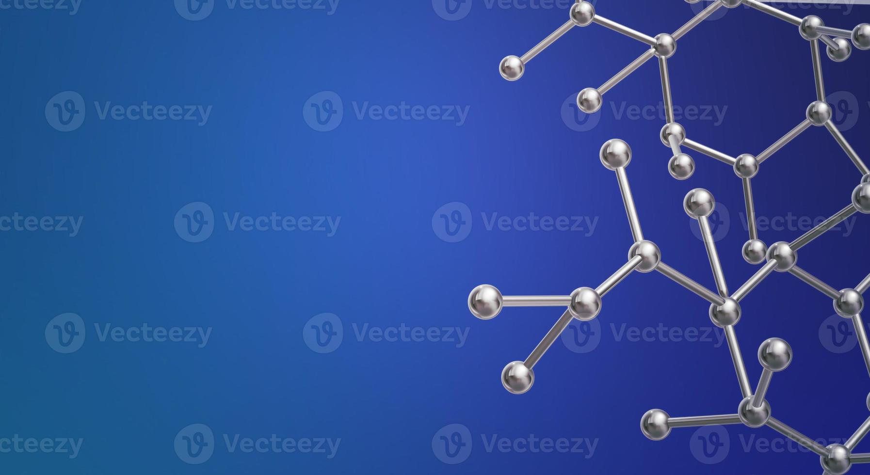 representación 3d de moléculas para contenido científico. foto