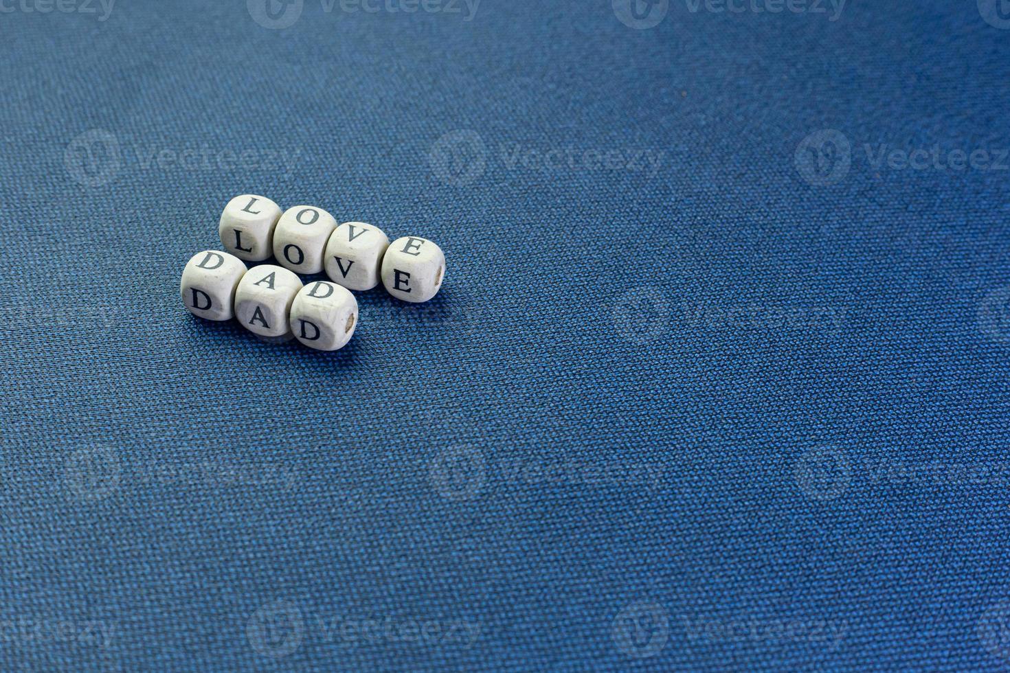 wooden text  for father day content close up image. photo