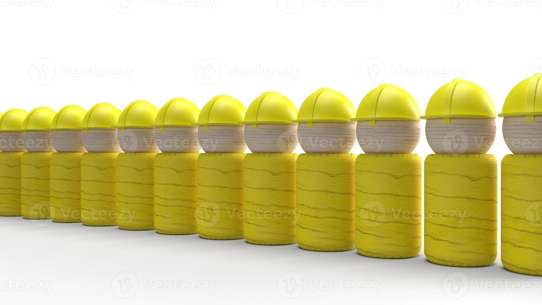 wooden toys on white background  3d rendering for labour day content photo