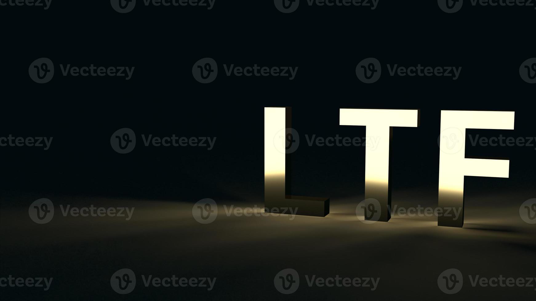 Lte text in dark tone  3d rendering for business content. photo