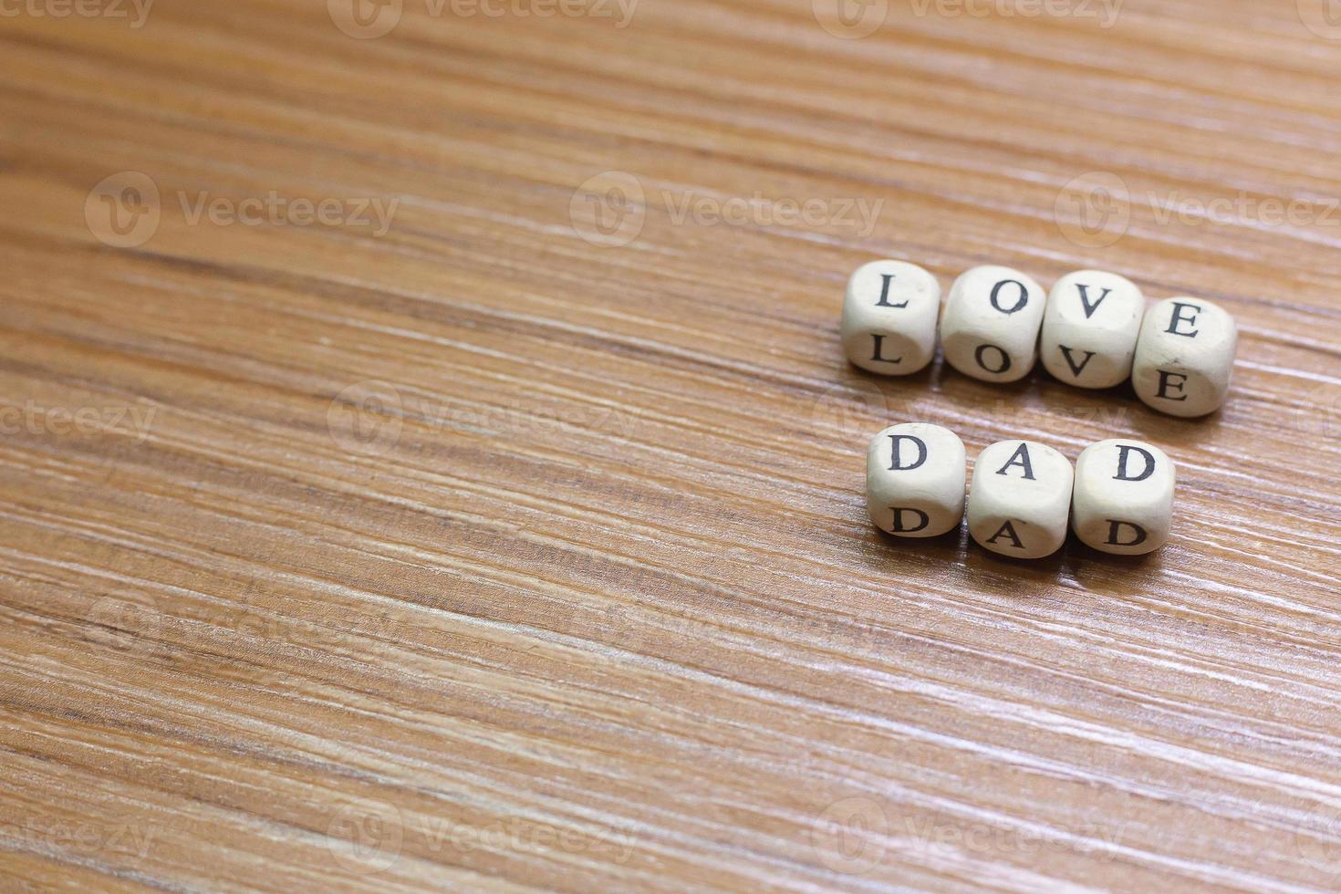 Father Day celebration on wood background top view photo