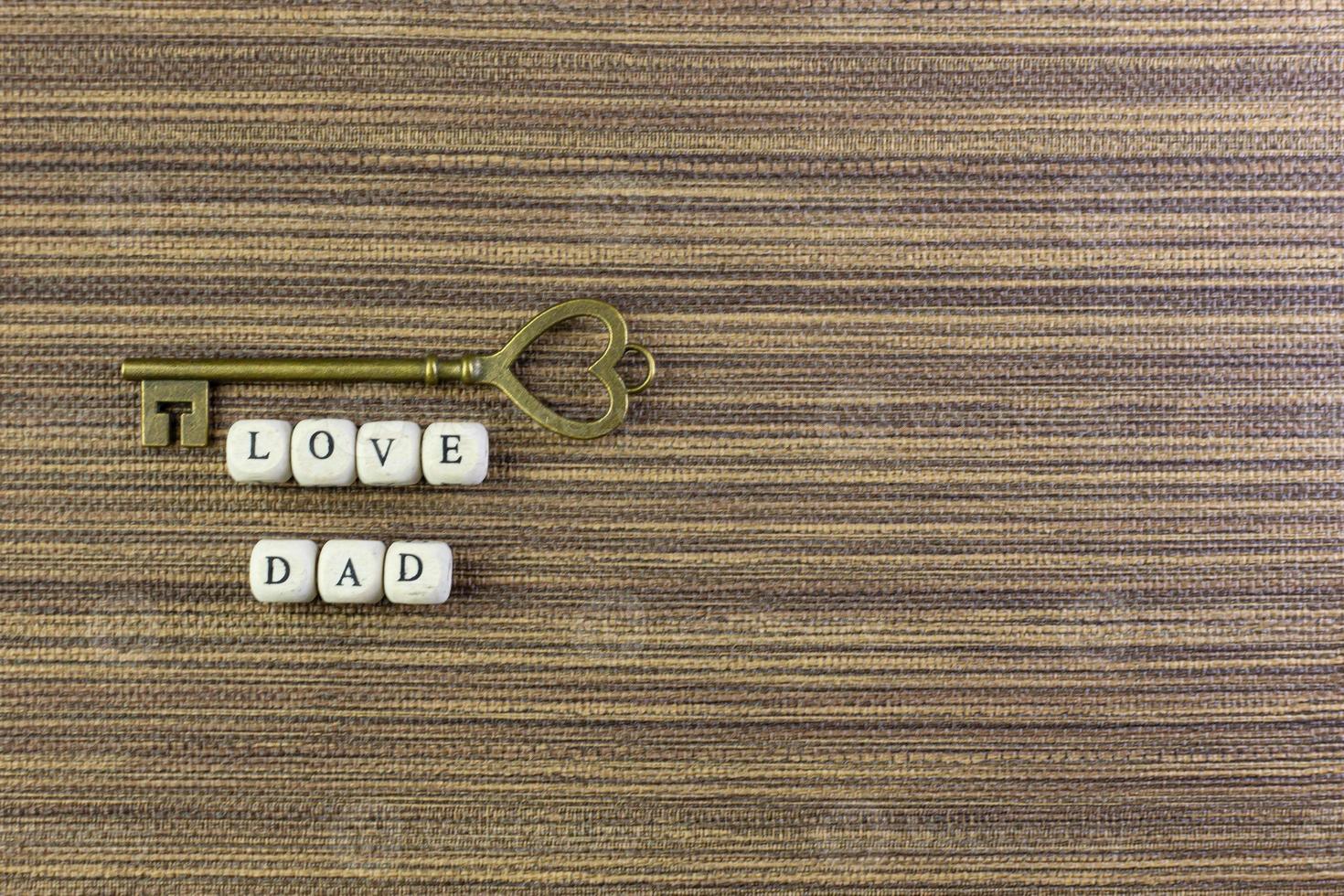 wooden text  for father day content close up image. photo