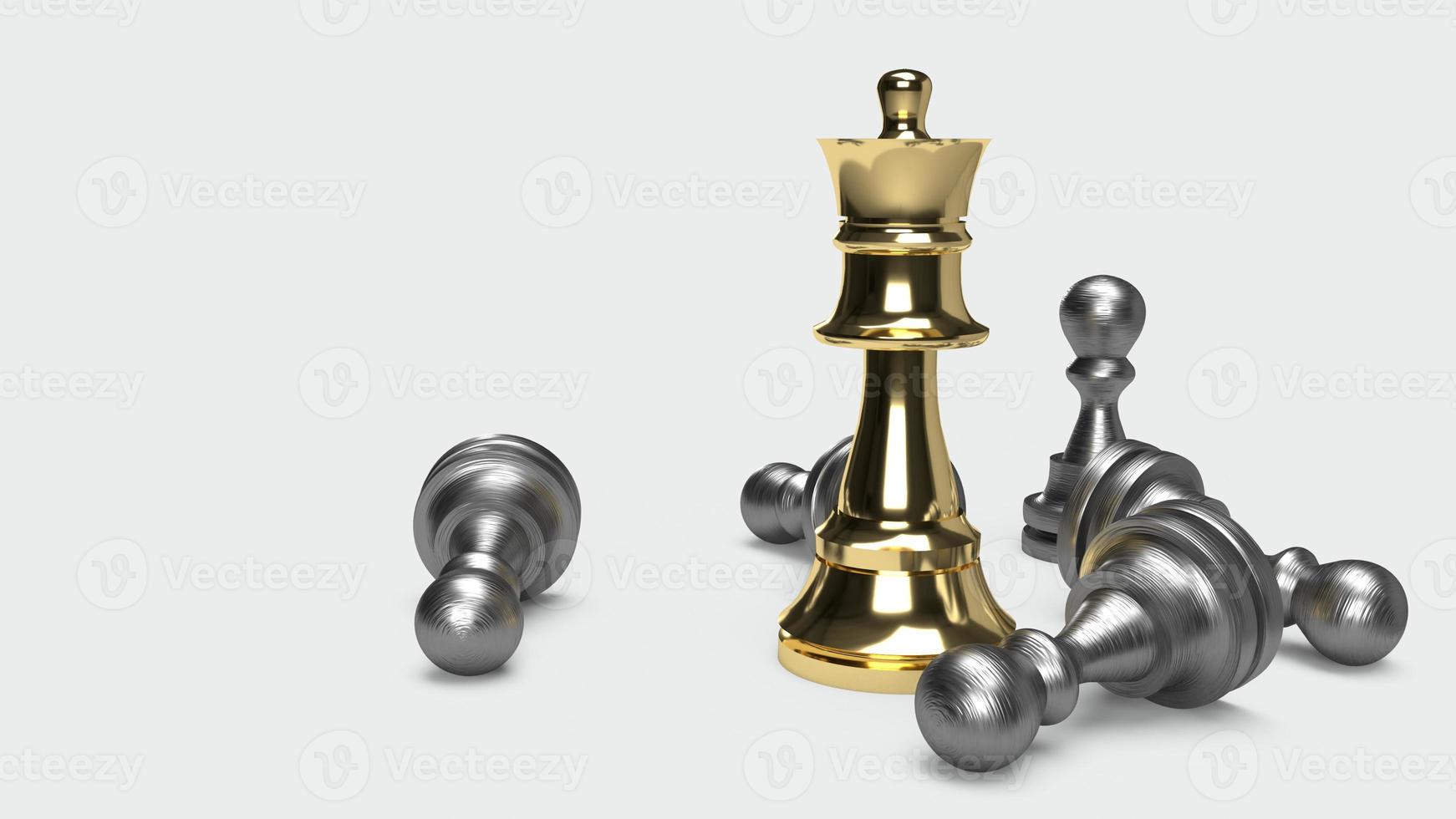 chess game 3d rendering abstract idea for business content. photo