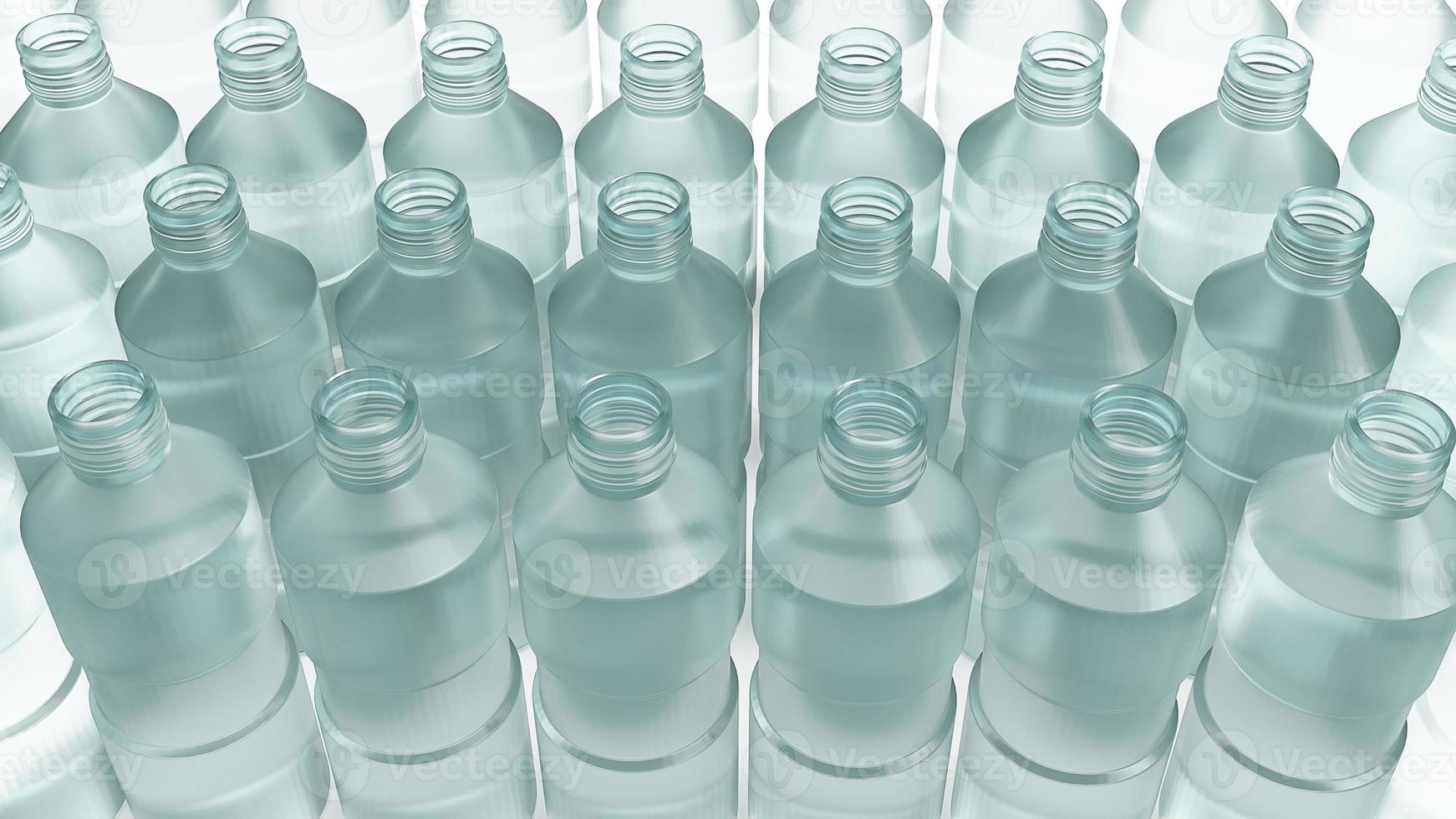 plastic bottle for recycled content 3d rendering. photo