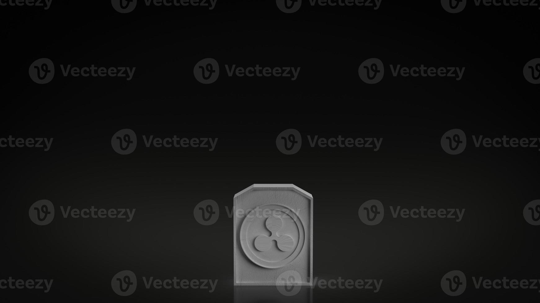 The ripple gravestone for business content 3d rendering photo