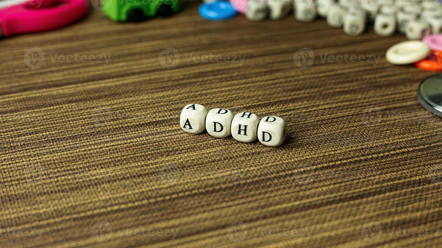 ADHD  for Mental Health Awareness concept. photo