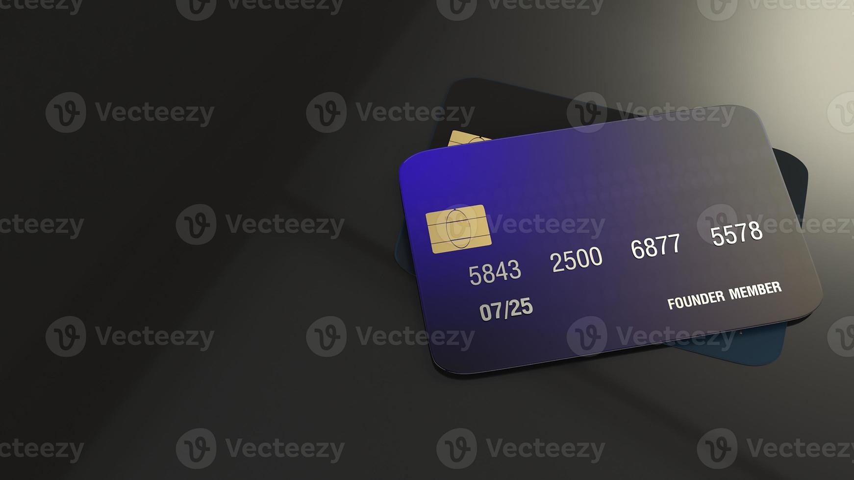 credit card 3d rendering for business concept. photo