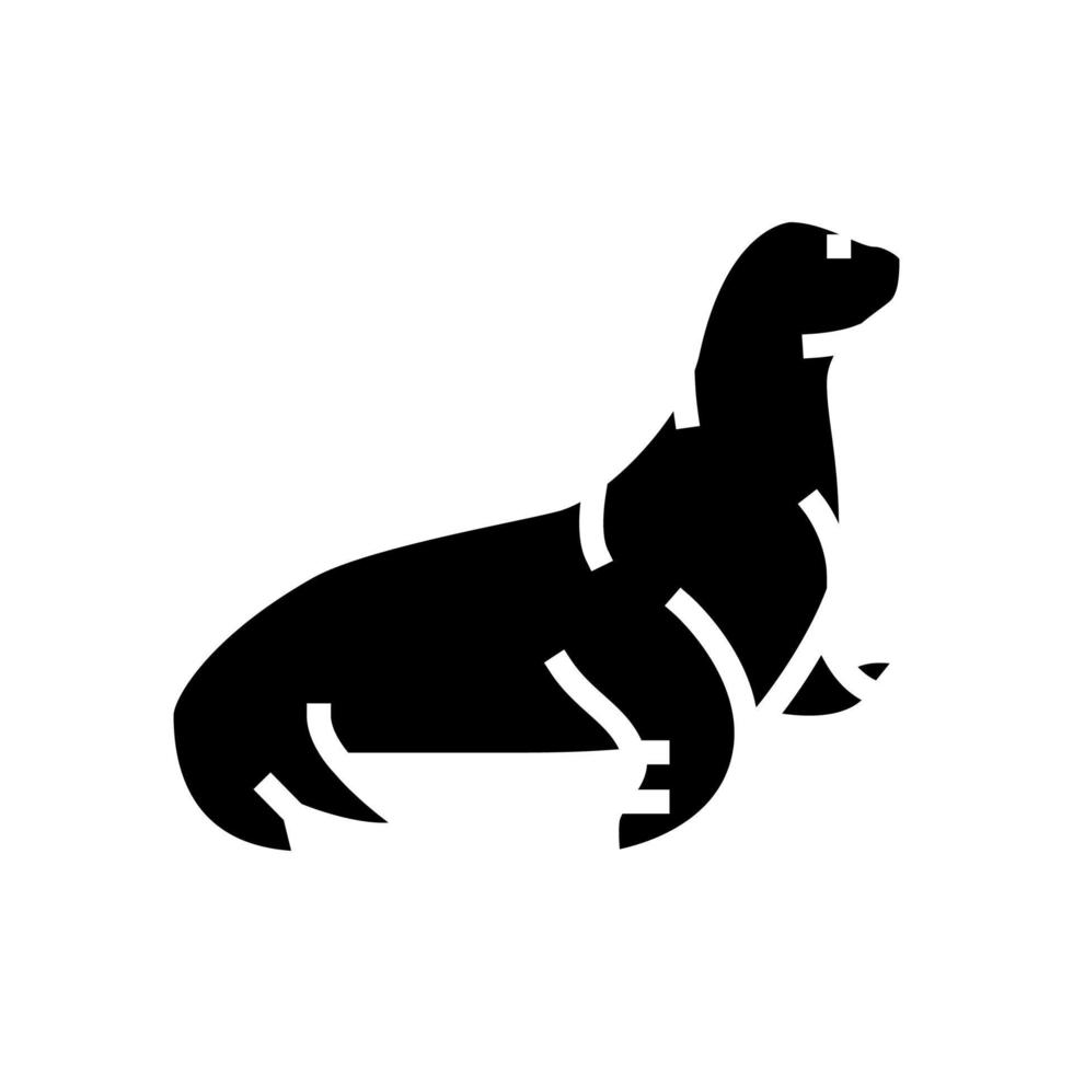 sea lion glyph icon vector illustration