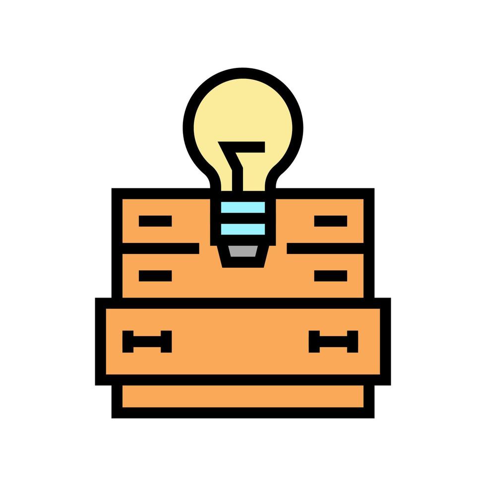 searching idea color icon vector illustration